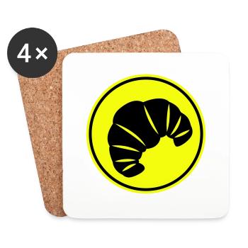 Croissant Symbol - Untersetzer (4er-Set) - Weiß - Vorne