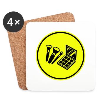 Make Up Cosmetics Icon - Coasters (set of 4) - white - Front