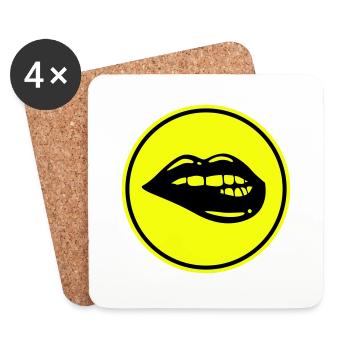 Lippen symbol - Untersetzer (4er-Set) - Weiß - Vorne