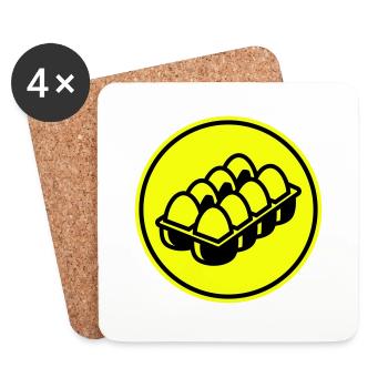 Eier symbol - Untersetzer (4er-Set) - Weiß - Vorne