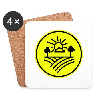 Farm Landwirt - Untersetzer (4er-Set) - Weiß - Vorne