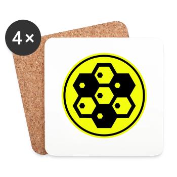 Symbole de l’apiculteur - Dessous de verre (lot de 4) - blanc - Devant