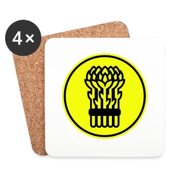 Spargel icon kreis - Untersetzer (4er-Set) - Weiß - Vorne