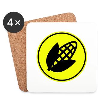 Corn symbol - Coasters (set of 4) - white - Front