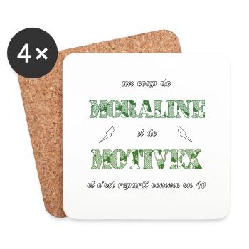 Un coup de motivex et de moraline - Dessous de verre (lot de 4) - blanc - Devant