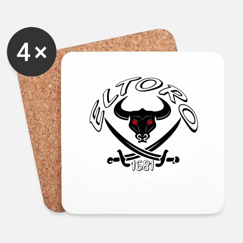 El Toro - Der Stier in dir - Untersetzer (4er-Set) - Weiß