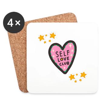 SELF LOVE - Coasters (set of 4) - white - Front