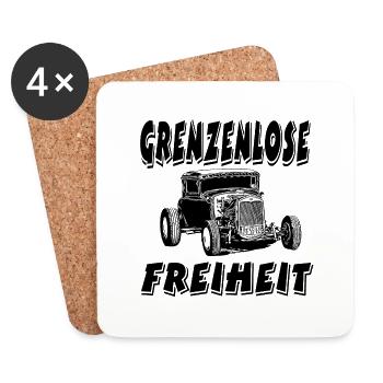 Auto - Untersetzer (4er-Set) - Weiß - Vorne