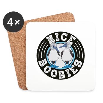 Schöne Tölpel Erwachsene Humor Halloween Geschenk Tölpel Vogel - Untersetzer (4er-Set) - Weiß - Vorne