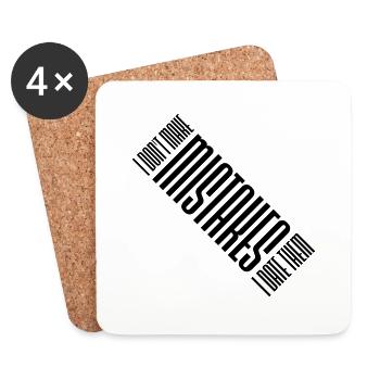 Date Mistakes Zitat Logo - Untersetzer (4er-Set) - Weiß - Vorne