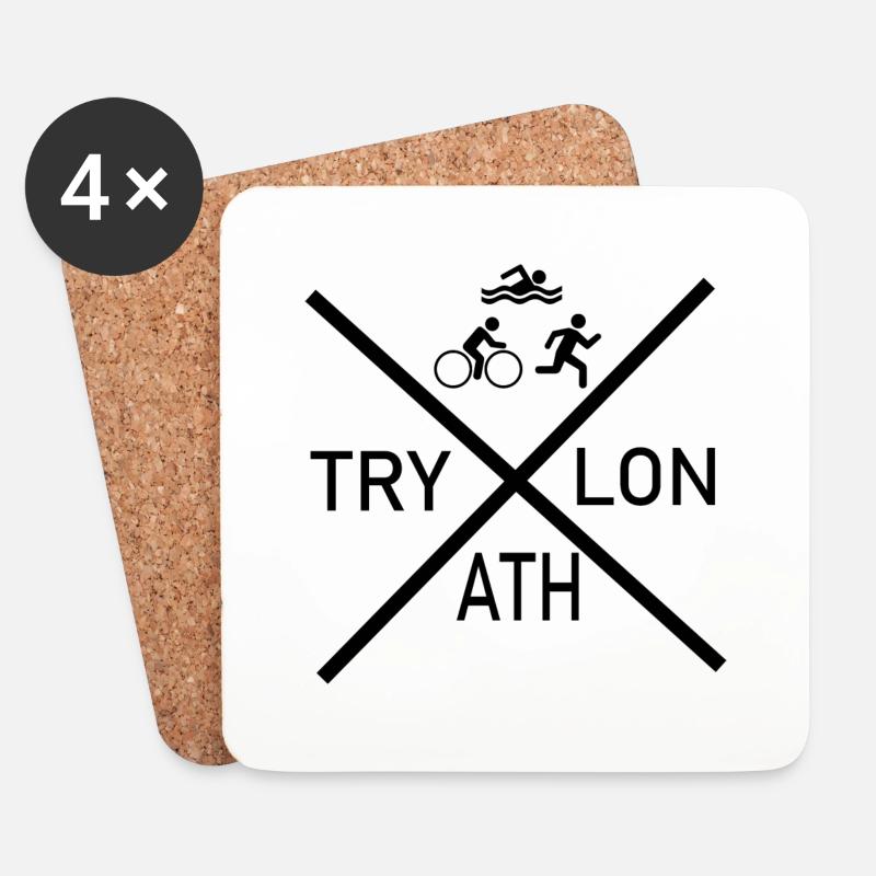 triathlon - Coasters (set of 4) - white