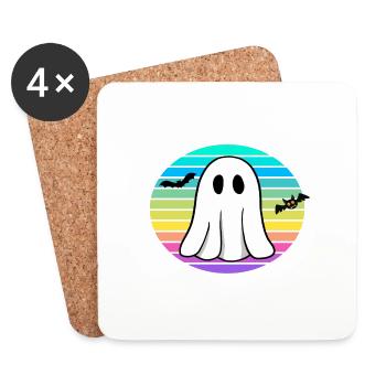 Creep it Real Vintage Retro Halloween - Coasters (set of 4) - white - Front