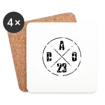 Papa 2023 - Dessous de verre (lot de 4) - blanc - Devant