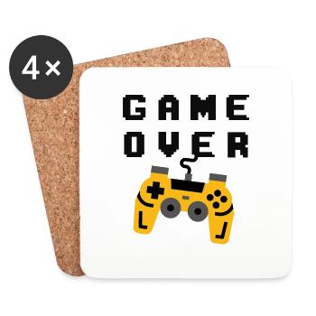 Game Over - Untersetzer (4er-Set) - Weiß - Vorne