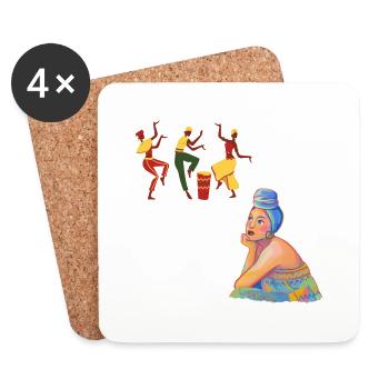 Africa - Coasters (set of 4) - white - Front