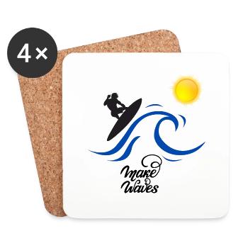 Surfing - Coasters (set of 4) - white - Front