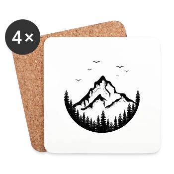 Log Out Go Explore - Coasters (set of 4) - white - Front