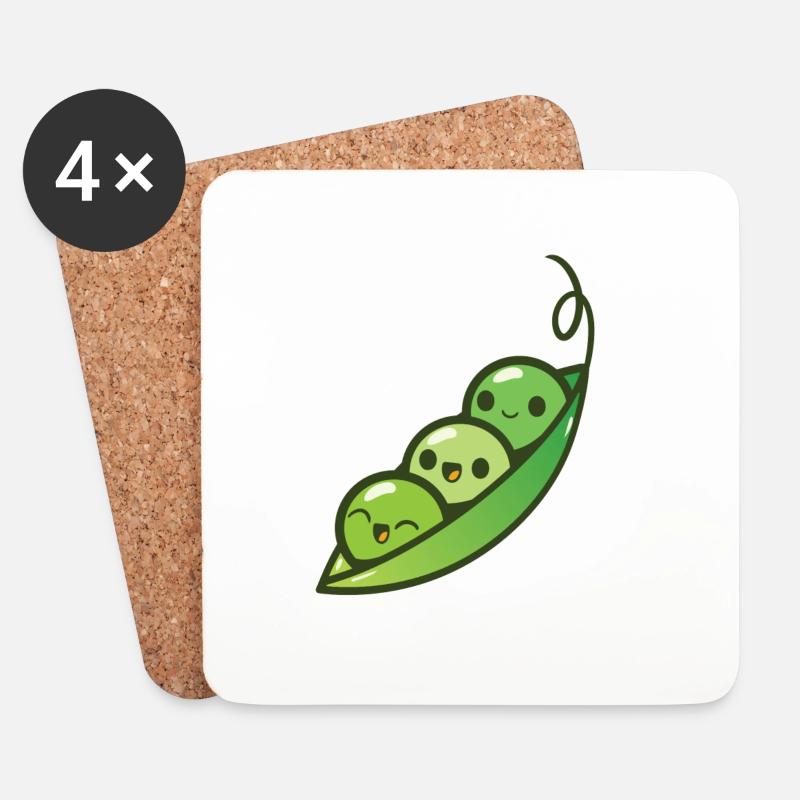 Happier than they've ever bean! - Untersetzer (4er-Set) - Weiß