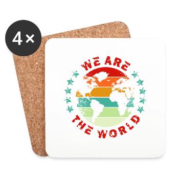 Nous sommes le monde - Dessous de verre (lot de 4) - blanc - Devant