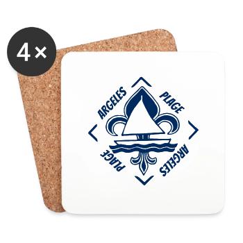 Argelès Mediterranean Beach France - Coasters (set of 4) - white - Front