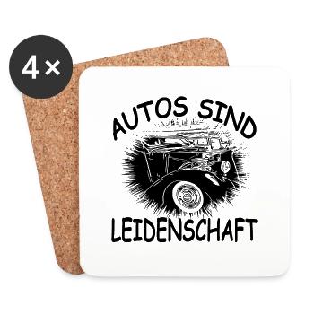 Auto - Untersetzer (4er-Set) - Weiß - Vorne
