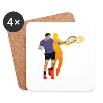 Tennis - Dessous de verre (lot de 4) - blanc - Devant