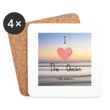 Meer / Strand - Untersetzer (4er-Set) - Weiß - Vorne