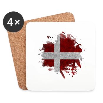Danemark Copenhague Scandinavie danoise Viking - Dessous de verre (lot de 4) - blanc - Devant
