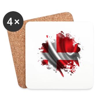 Denmark Copenhagen Danish Scandinavia Viking - Coasters (set of 4) - white - Front