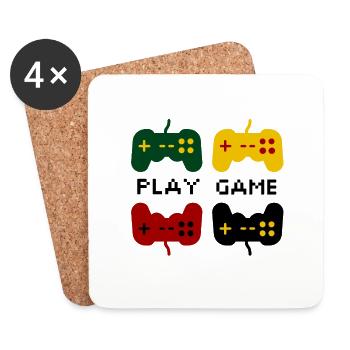 play game - Dessous de verre (lot de 4) - blanc - Devant