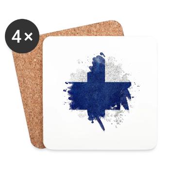 Finlande Suomi helsinki scandinavie viking - Dessous de verre (lot de 4) - blanc - Devant