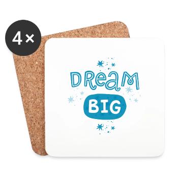 T shirt dream big - Dessous de verre (lot de 4) - blanc - Devant