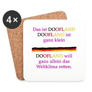 Doofland - Untersetzer (4er-Set) - Weiß - Vorne