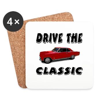 Voiture - Dessous de verre (lot de 4) - blanc - Devant