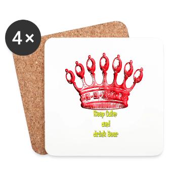 Drink Beer - Untersetzer (4er-Set) - Weiß - Vorne