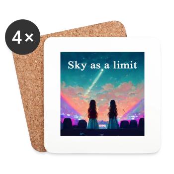 sky as a limit - Dessous de verre (lot de 4) - blanc - Devant