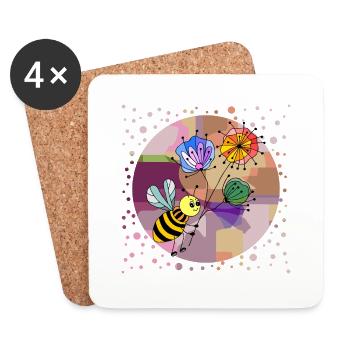 Insects - Coasters (set of 4) - white - Front