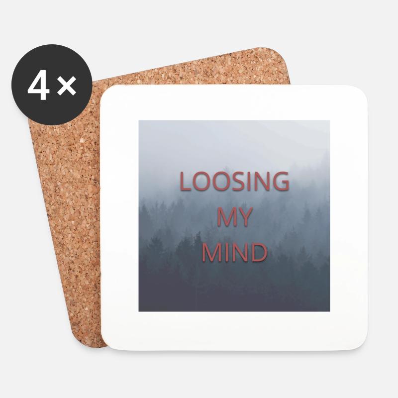 Loosing My Mind - Untersetzer (4er-Set) - Weiß