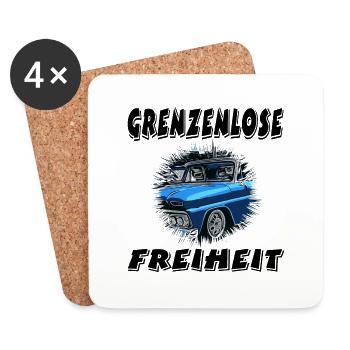 Auto - Untersetzer (4er-Set) - Weiß - Vorne