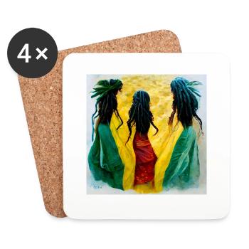 Reggae festival in jamaica on the beach - Untersetzer (4er-Set) - Weiß - Vorne
