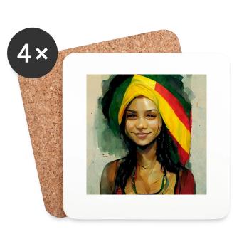 women at a reggae conert - Untersetzer (4er-Set) - Weiß - Vorne
