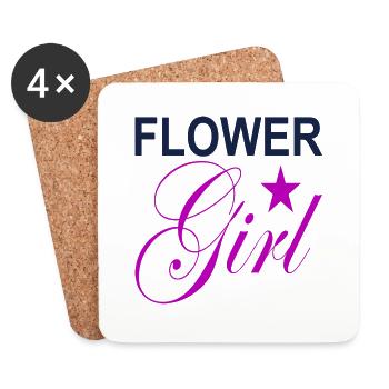 Flower Girl - Untersetzer (4er-Set) - Weiß - Vorne