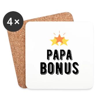 bonus dad - Coasters (set of 4) - white - Front