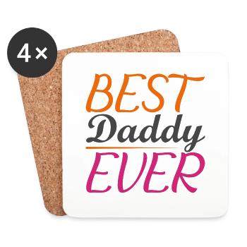 Best Daddy Ever - Coasters (set of 4) - white - Front