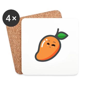 Mangolover - Untersetzer (4er-Set) - Weiß - Vorne