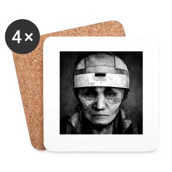 Chernobyl painting - Coasters (set of 4) - white - Front