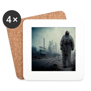 Chernobyl painting - Coasters (set of 4) - white - Front