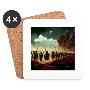La guerre est finie - Dessous de verre (lot de 4) - blanc - Devant