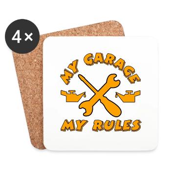 Garage - Untersetzer (4er-Set) - Weiß - Vorne