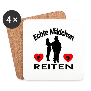 Pferd - Untersetzer (4er-Set) - Weiß - Vorne